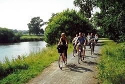 Radfahrer an der Hase