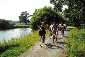 Radfahrer an der Hase